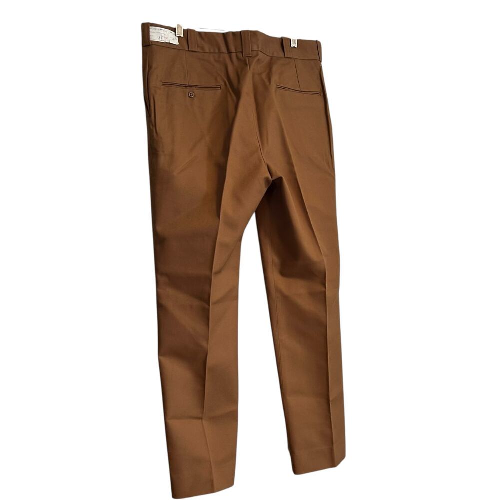 Vintage US Fish & Game Tan Pants Mens Sz 37x30 Pleated Straight Leg Uniform - Picture 14 of 15